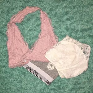 BUNDLE - calvin XL bra, M pink/ daisy bralette
